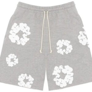 Tear Print Shorts Grey